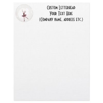 3D Bubble Ballerina 3 Letterhead by VoXeeD
