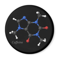 3D Caffeine Molecular Model Magnet