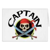 3D Captain Greeting Cards