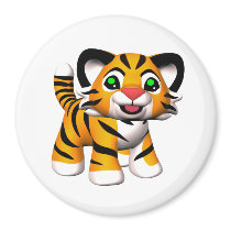 3D Cartoon Tiger Cub Magnet