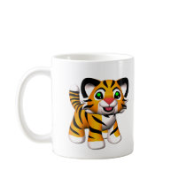 3D Cartoon Tiger Cub Mug