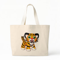 3D Cartoon Tiger Cub Tote Bag