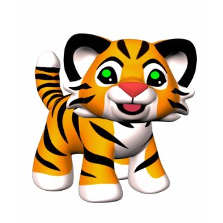 3D Cartoon Tiger T-Shirt shirt