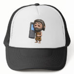 3d Caveman Mobile Trucker Hat
