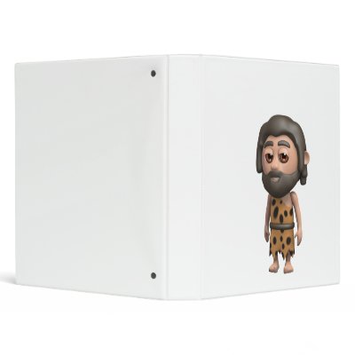 3d Caveman Stands Vinyl Binders by StoneageDaydream