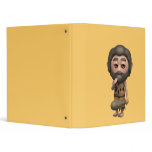 3d Caveman Think 3 Ring Binders