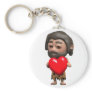 3d Caveman Valentine (Any Color U Like!) Keychain