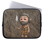 3d Caveman with Spear Laptop Sleeve