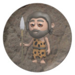3d Caveman with Spear Party Plate