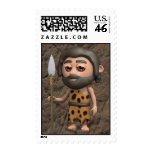 3d Caveman with Spear Stamp