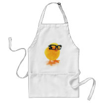 3d Chick in Glasses Apron