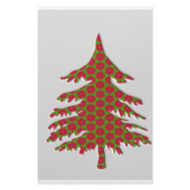 3d christmas tree stationery