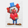 3d Clown in Love Kitchen Towel