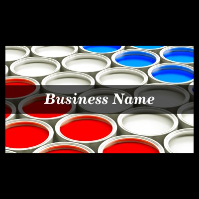 3D Colored Paint Cans (Red White & Blue) Business Card Template