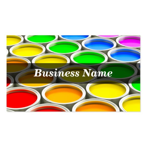 3D Colored Paint Cans (Spectrum) Business Card