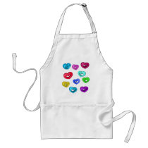 3D Colorful Hearts aprons
