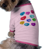 3D Colorful Hearts pet clothing