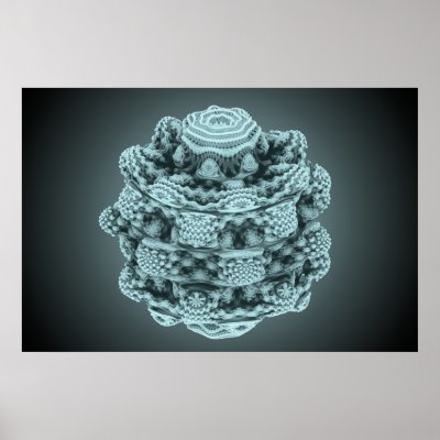 3D composition #25: Mandelbulb Poster by fractalbeauty
