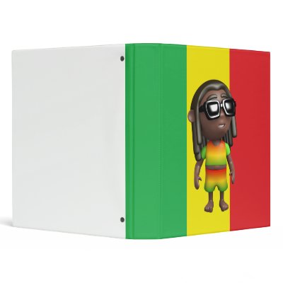 3d Cool Rasta in Sunglasses Vinyl Binder by hightees