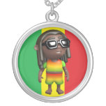 3d Cool Rasta in Sunglasses Custom Necklace