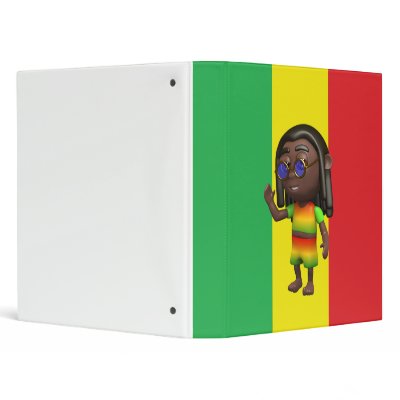 3d Cool Rasta Waves Binders by hightees