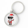 3d Cool Santa Claus Waving Key Chain
