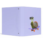 3d Cool Snail Skateboard 3 Ring Binder