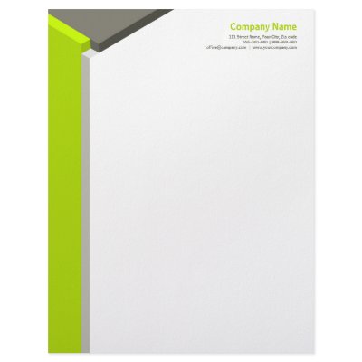 3D Cube Lime / Grey letterhead by BluePlanet