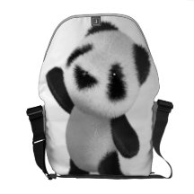 3d Cute Baby Panda Reaches for some Sweets! Commuter Bag