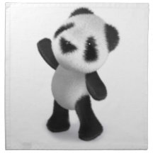 3d Cute Baby Panda Reaches for some Sweets! Napkins