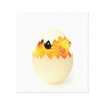 3d Cute Chick Peeps Gallery Wrapped Canvas
