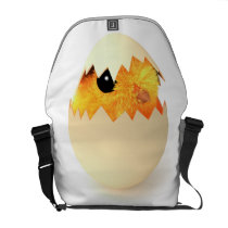 3d Cute Chick Peeps Courier Bags