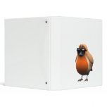 3d Cute Robin Sunglasses Vinyl Binder