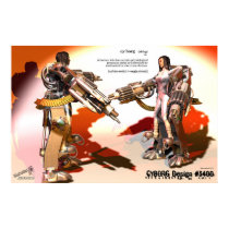 3D Cyborg #2 posters
