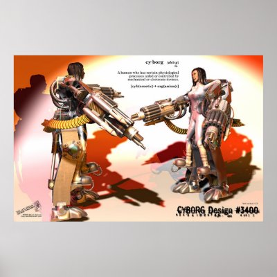 3D Cyborg #2 Print by BUGJAM