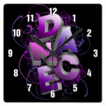 3D Dance (summer) Square Wallclock