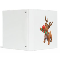 3d Dog Reindeer with Xmas Cracker! Vinyl Binders