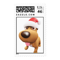 3d Dog Santa big nose! Postage Stamp