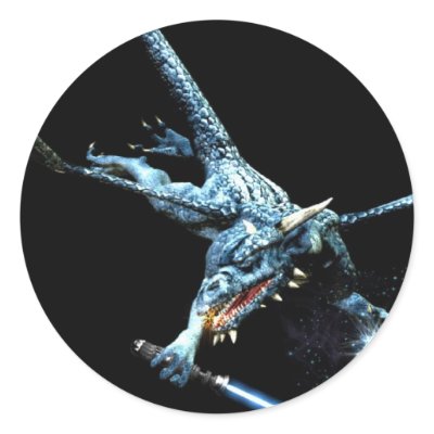 3D Dragon Jedi Sticker by mithamlug