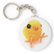 3d Easter Chick Sitting Keychain