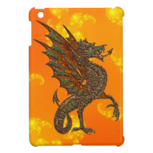 3D-effect Carved Celtic Metal-look Dragon iPad Mini Case