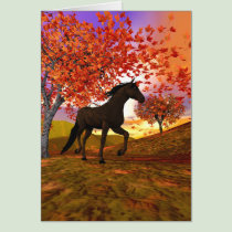 3d Fall Horse cards