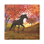 3d Fall Horse Refrigerator Magnet