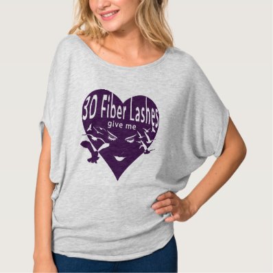 3D Fiber Lashes Give Me Wings  purple overlay  Shirts