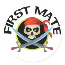 3D First Mate Sticker