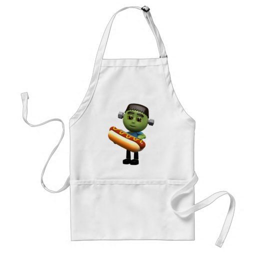 3d Frankenstein Hot Dog Apron