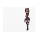 3D Freaky Bonga Doll - Redhead Post Card