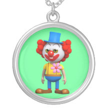 3d Funny Clown Necklaces
