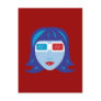 3D Girl Postcard