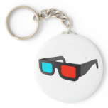 3D Glasses in Black & White Key Chain